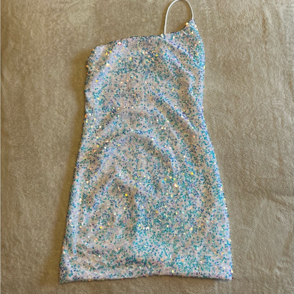 Lucy in the Sky One-Shoulder Mini Dress